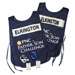 PNC Father & Son Caddie Bibs for Steve Elkington & Son with Contestant Badges for 2012 & 2013