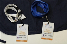 PNC Father & Son Caddie Bibs for Steve Elkington & Son with Contestant Badges for 2012 & 2013