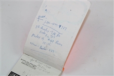 1993 US Open at Baltusrol Match Used Yardage Book with Gifted Caddy Pin - Fulton Allem Bag - Bob Burns Collection