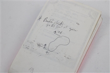 1993 US Open at Baltusrol Match Used Yardage Book with Gifted Caddy Pin - Fulton Allem Bag - Bob Burns Collection
