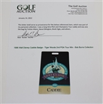 1996 Walt Disney Caddie Badge - Tiger Woods 2nd PGA Tour Win - Bob Burns Collection