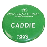 1993 International at Castle Pines GC Caddie Badge - Phil Mickelson 3rd PGA Tour Win - Bob Burns Collection