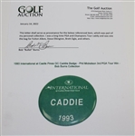 1993 International at Castle Pines GC Caddie Badge - Phil Mickelson 3rd PGA Tour Win - Bob Burns Collection