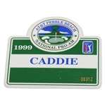 1999 AT&T Pebble Beach Nat. Pro-Am Caddie Badge - Payne Stewarts 10th of 11 Wins - Bob Burns Collection