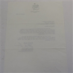 1967 Augusta National Golf Club Letter to Miss Robbie Jones - Tickets Content - August 14th