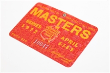 1972 Masters Tournament SERIES Badge #10047 - Jack Nicklaus Winner