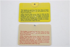 1973 & 1974 Masters Tournament SERIES Badges #1762 & #11522 - Tommy Aaron & Gary Player Winners