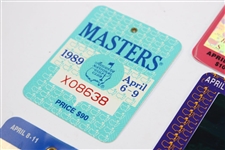 1989, 1994-1996, & 1998-2000 Masters Tournament SERIES Badges