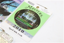 2004, 2006, & 2010 Masters Tournament SERIES Badges - Phil Mickelson Masters Wins