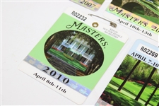 2007, 2008, 2009, 2010, & 2011 Masters Tournament SERIES Badges