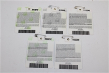 2007, 2008, 2009, 2010, & 2011 Masters Tournament SERIES Badges