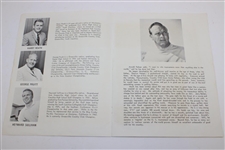 1967 Arnold Palmer Exhibition at Furman University Golf Course Program & Ticket #3539