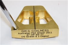 Greg Chalmers 2011 Australian PGA Winner Bobby Grace Gold Plated Left Handed Putter