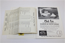 1965 April in Augusta 'Masters Week' Booklet with Paiting Sheet & Enveloped Taped on Inside