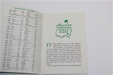 1968 Masters Tournament Spectator Guide - Bob Goalby Winner