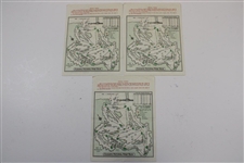 1966 Masters Tournament Thursday, Friday, & Saturday Pairing Sheets - Jack Nicklaus Winner