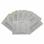 Eight (8) Masters Tournament Friday Pairing Sheets - 1973, 1974, 1975, 1976, 1977, 1978, 1980, & 1982 