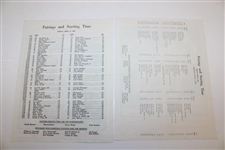 Eight (8) Masters Tournament Friday Pairing Sheets - 1973, 1974, 1975, 1976, 1977, 1978, 1980, & 1982 