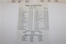 1987, 1988, & 1989 Masters Tournament Sunday Pairing Sheets