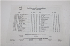 1996, 2000, & 2003 Masters Tournament Sunday Pairing Sheets