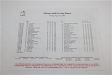 1996, 2000, & 2003 Masters Tournament Sunday Pairing Sheets
