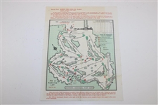 1986 Masters Tournament Sunday Pairing Sheet - Jack Nicklaus Record 6th Masters Win