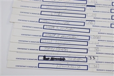 Ten (10) 1995 Royal Caribbean Classic Official Match Used & Signed Scorecards Inc. Major Winner George Archer JSA ALOA
