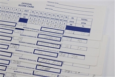 Ten (10) 1995 Royal Caribbean Classic Official Match Used & Signed Scorecards Inc. Major Winner George Archer JSA ALOA