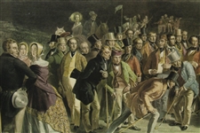 The Grand Match' at St. Andrews Framed Color Picture with Engraving Key on Back