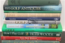 Instant Golf Library of Fifteen (15) Golf Books - Colelcting, Courses, Hall of Fame, & others