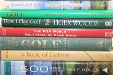 Instant Golf Library of Fifteen (15) Golf Books - Colelcting, Courses, Hall of Fame, & others
