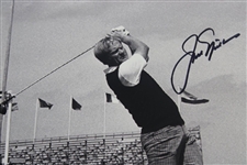 Jack Nicklaus Signed Black & White 8x10 Follow Through Photo JSA #FF56950