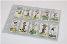 Full Set of W.A. & A.C. Churchman's Cigarettes Series of Fifty (50) Prominent Golfers Golf Cards