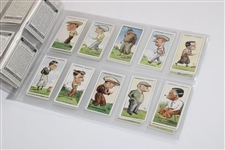 Full Set of W.A. & A.C. Churchman's Cigarettes Series of Fifty (50) Prominent Golfers Golf Cards