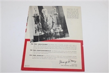 1942 $15k Tam O'Shanter & All-American Amateur Golf Tournament Invitation & Application Form