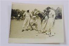 Set of Four (4) Black & White Joe Louis Golfing Photos