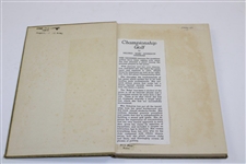 1948 'Championship Golf' Book by Mildred Didrikson Zaharias