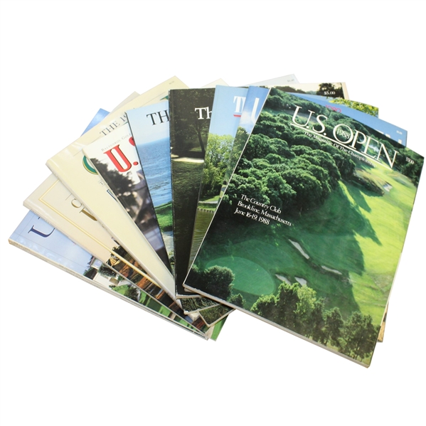 (10) US Open Championship Official Programs - 1988-1995, 1998, & 2000