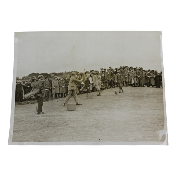 A.J. Graham Amateur at Hoylake Driving with E.S.B. Tubb 6th Tee Sport & General Press Photo - Victor Forbin Collection