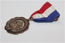 1922 Toledo Park Recreation Department Week Golf Approaching Champion Medal with Tricolor Ribbon & Bar Pin