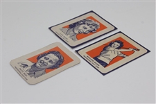 1952 Wheaties Patty Berg, Marlene Bauer, & Alice Bauer Professional Golf Star Cut Cards
