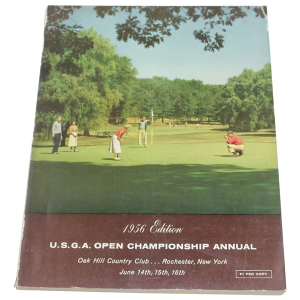 1956 US Open at Oak Hill Country Club Official Program - Cary Middlecoff Winner