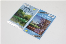 2014 Monday #Y16369 & 2015 Tuesday #Y15954 Masters Tournament Practice Round Tickets