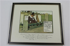 Golf Cartoon Rules Framed Pieces - Rule I, III, IV, & VII
