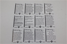 Set of Twelve (12) 'The Bobby Jones Story' 1993 Golf Cards Tribute Cards