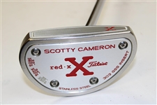 Scotty Cameron Titleist Red X2 Stainless Steel 303GSS Insert Putter with Head Cover