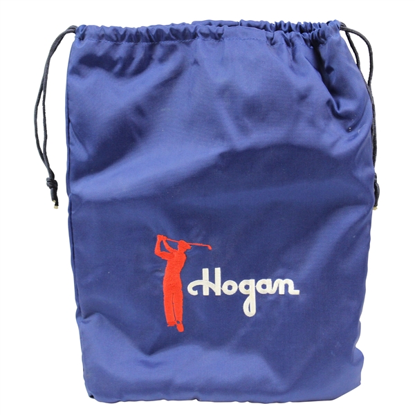 Hogan Co. Red & White Logo Blue Drawstring Shoe Bag
