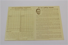 Lawson Little Signed 1938 A.G. Spalding Scorecard with Smith, Cooper, Thomson & Little Cover JSA ALOA