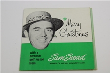 Sam Snead 'Merry Christmas' with Personal Golf Lesson Wilson Phonograph Record - Unused