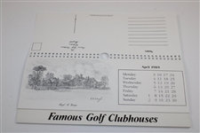 1989 'Famous Golf Clubhouses' Calendar by Artist Bill Waugh